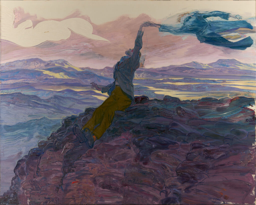 Ruprecht von Kaufmann, Im Wind, 2020, in der Ausstellung CONSTELLATIONS mit Neo Rauch, Galerie Schwind Berlin