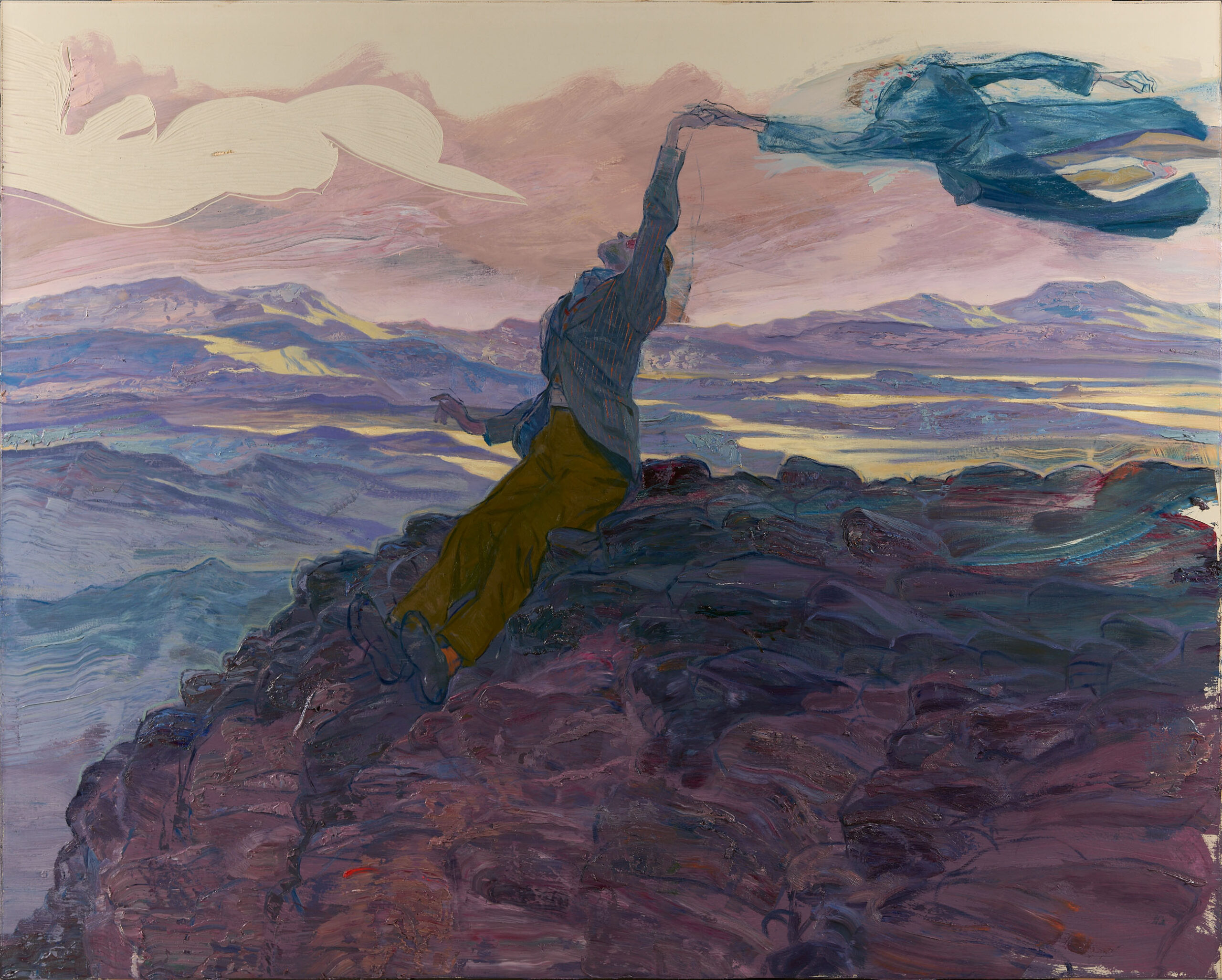 CONSTELLATIONS Galerie Schwind: Ruprecht von Kaufmann, Im Wind, 2020, Öl auf Linoleum auf Holz