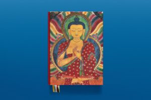 Murals of Tibet TASCHEN: Baby SUMO mit einer Buddha-Wandmalerei aus dem Gyantse Kumbum auf dem Cover