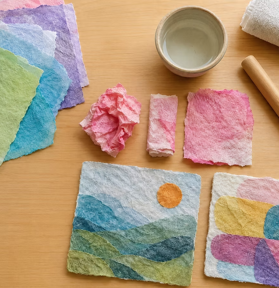 Papiercollage in Bewegung - inspiriert von Joomchi